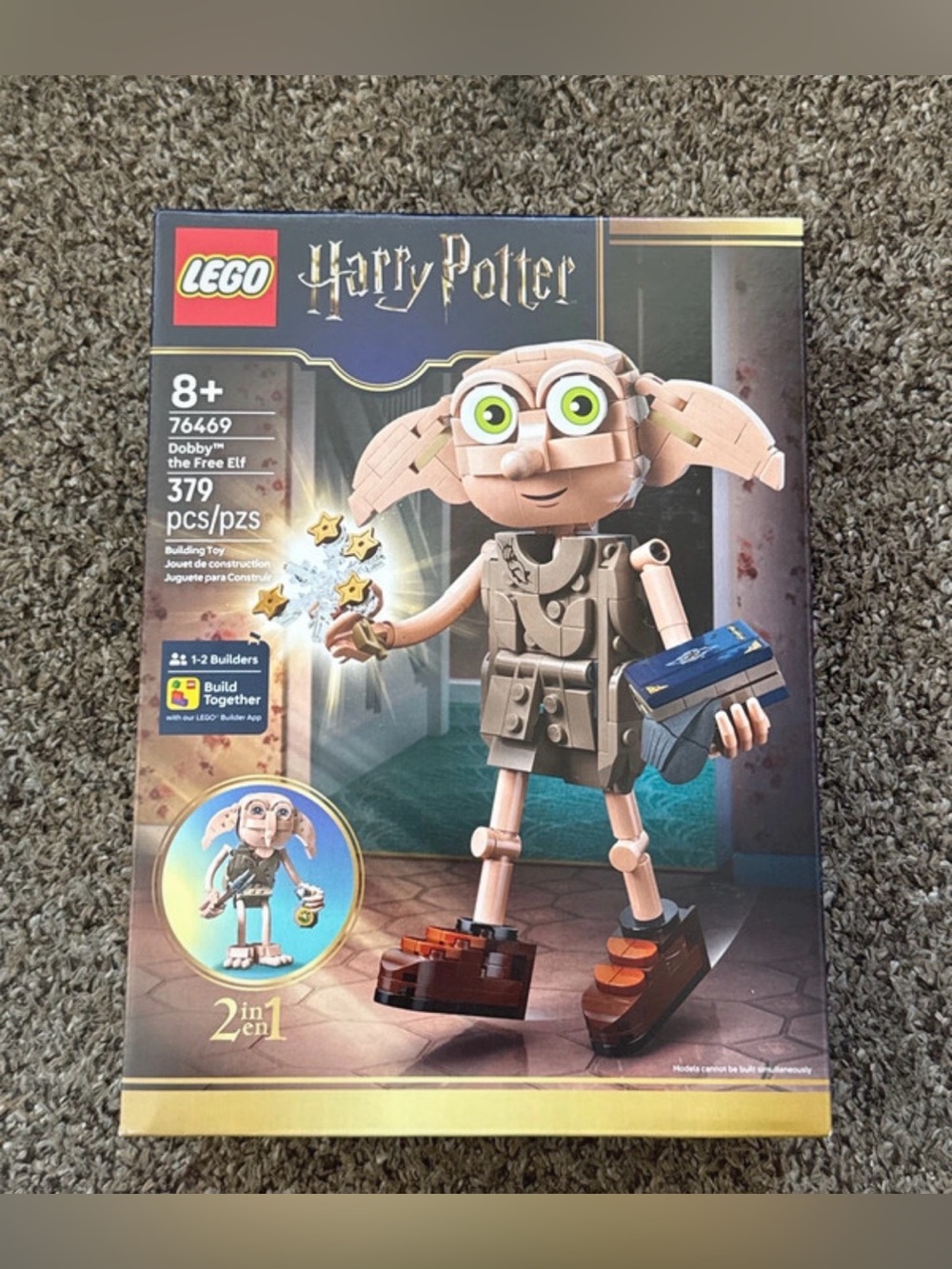 LEGO Harry Potter Dobby the Free Elf – tan, brown, green, blue